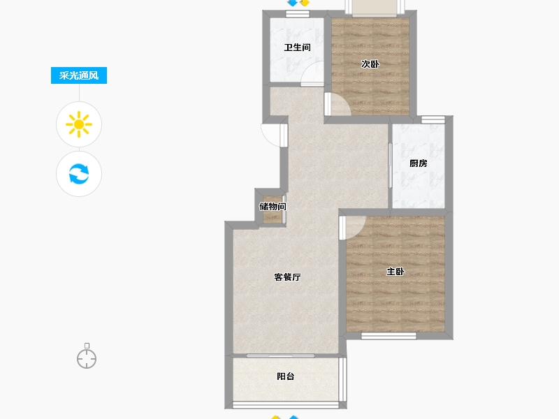 广东省-深圳市-万富人家一期（天欣花园一期）-65.32-户型库-采光通风