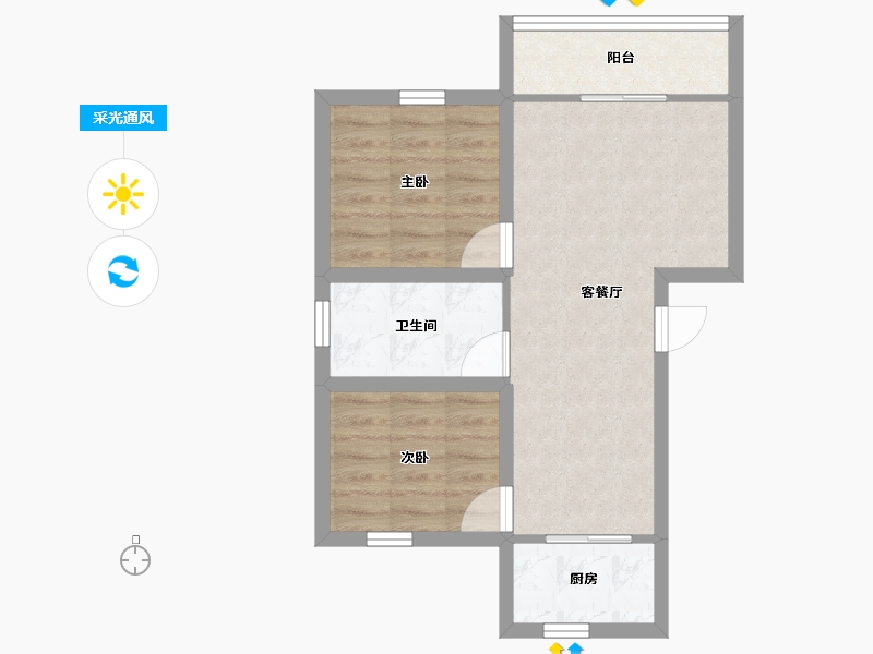 广东省-深圳市-华天花园-52.05-户型库-采光通风