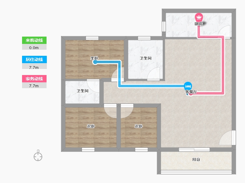 广东省-深圳市-荔苑小区(南区)-77.92-户型库-动静线