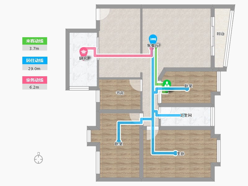 广东省-深圳市-中南花园-89.07-户型库-动静线