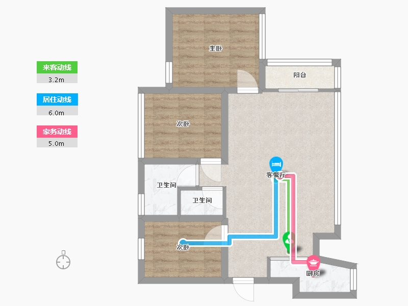 广东省-深圳市-万科红(四期)-59.41-户型库-动静线