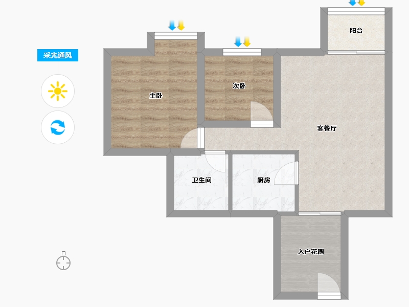 广东省-深圳市-融湖中心城(一期)-51.73-户型库-采光通风