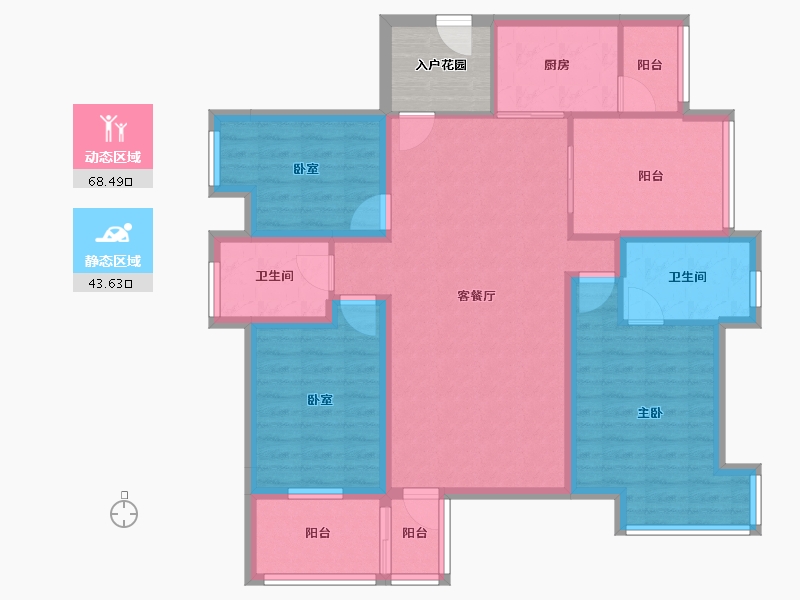 广东省-深圳市-和成世纪名园-104.09-户型库-动静分区