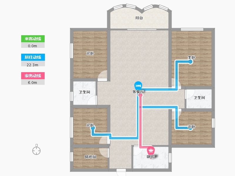 广东省-深圳市-棕榈堡花园-123.84-户型库-动静线