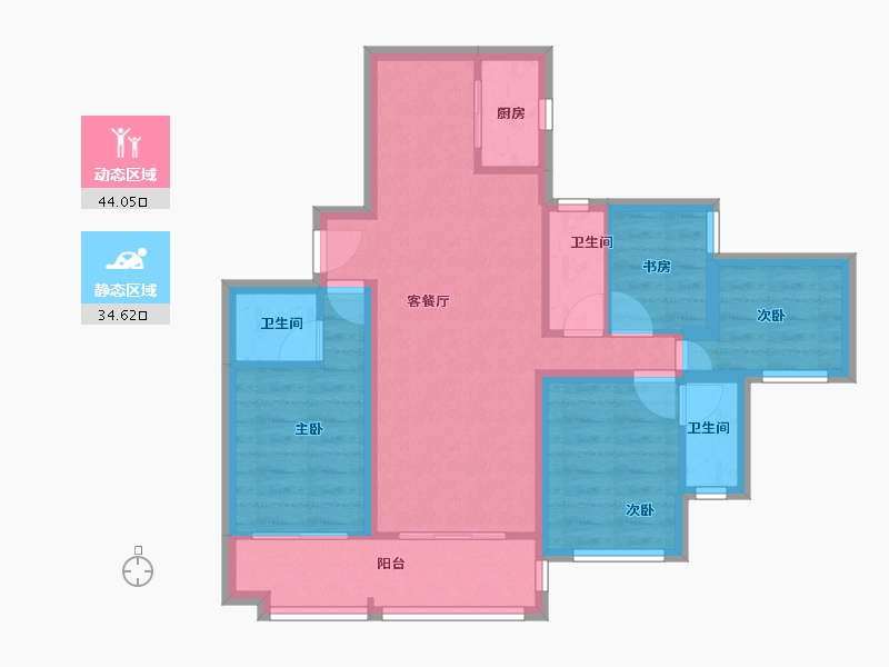 广东省-深圳市-流塘阳光-69.04-户型库-动静分区