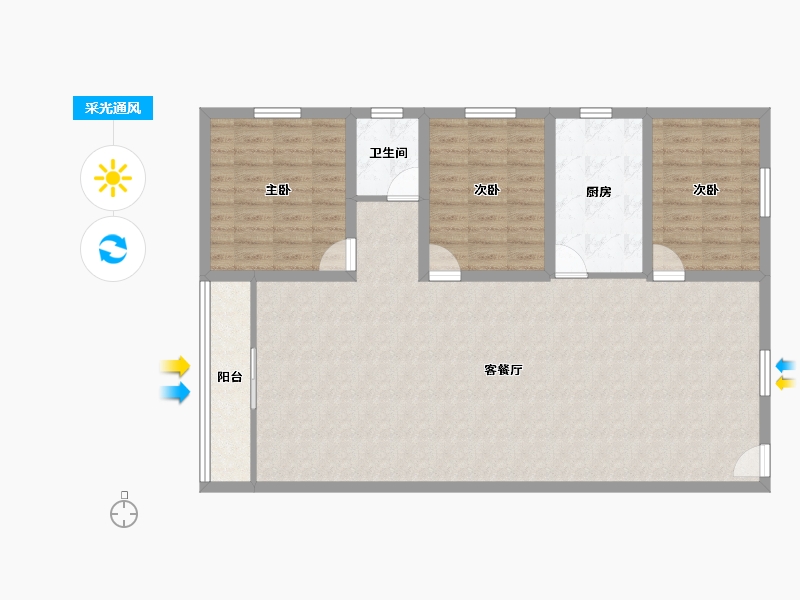 广东省-深圳市-沙一村泰兴花园-115.64-户型库-采光通风