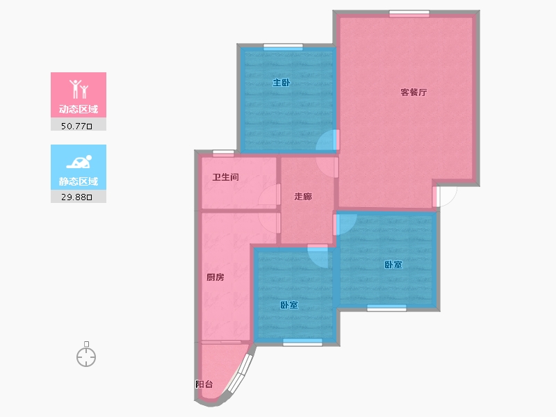 广东省-深圳市-鹤祥苑-71.60-户型库-动静分区