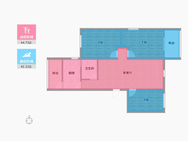 广东省-深圳市-岭下花园(公寓住宅)-78.08-户型库-动静分区