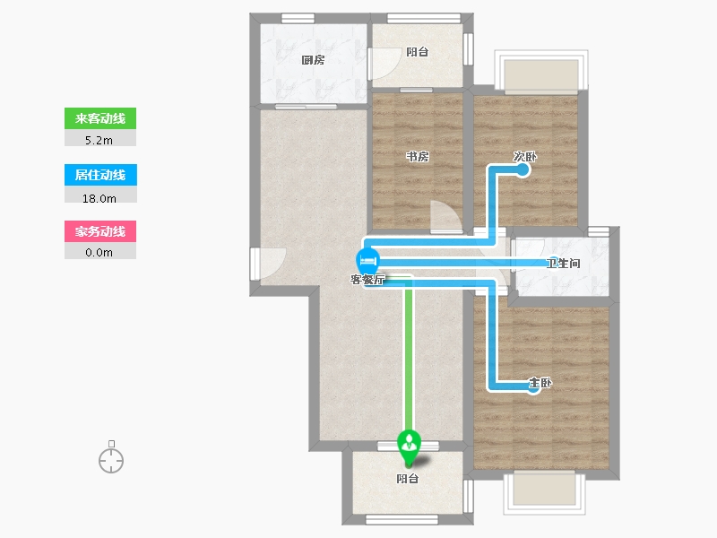 广东省-深圳市-万富人家一期（天欣花园一期）-74.56-户型库-动静线