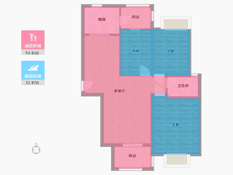 广东省-深圳市-万富人家一期（天欣花园一期）-74.56-户型库-动静分区