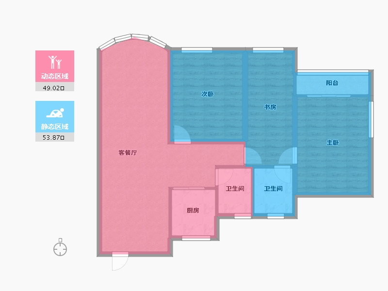 广东省-深圳市-南海城中心-93.09-户型库-动静分区