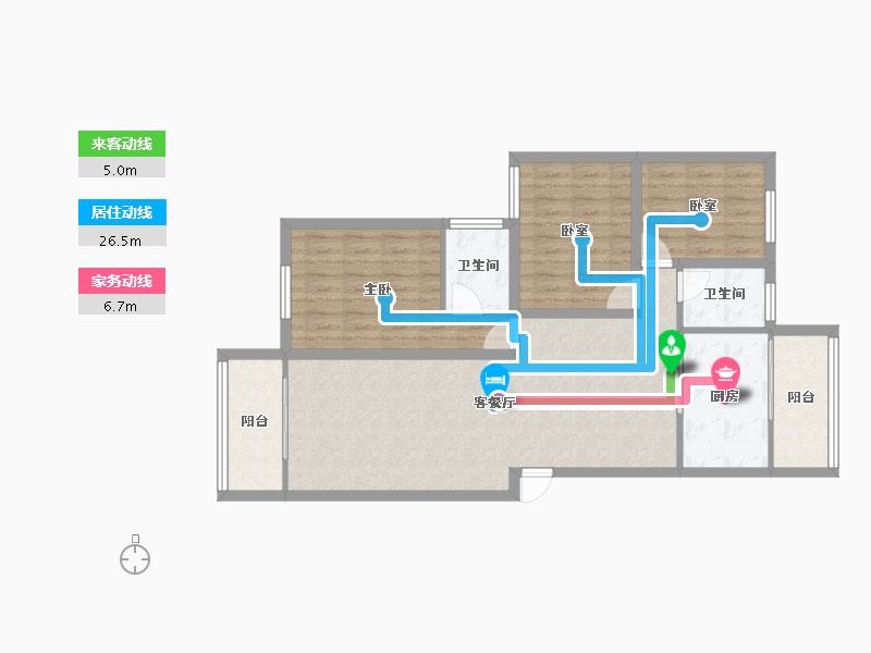 广东省-深圳市-鹏达花园-92.86-户型库-动静线