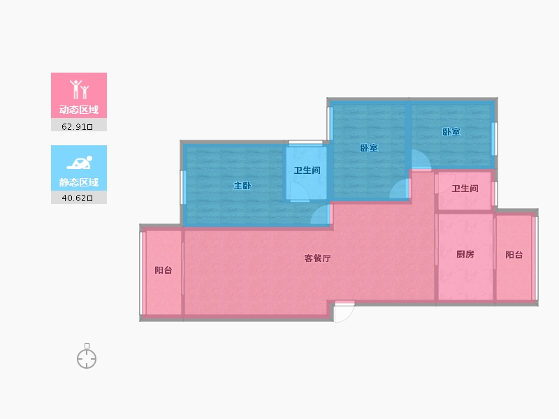 广东省-深圳市-鹏达花园-92.86-户型库-动静分区