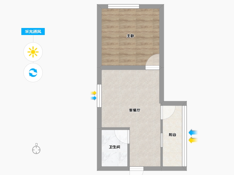 广东省-深圳市-新一代国际公寓-32.83-户型库-采光通风