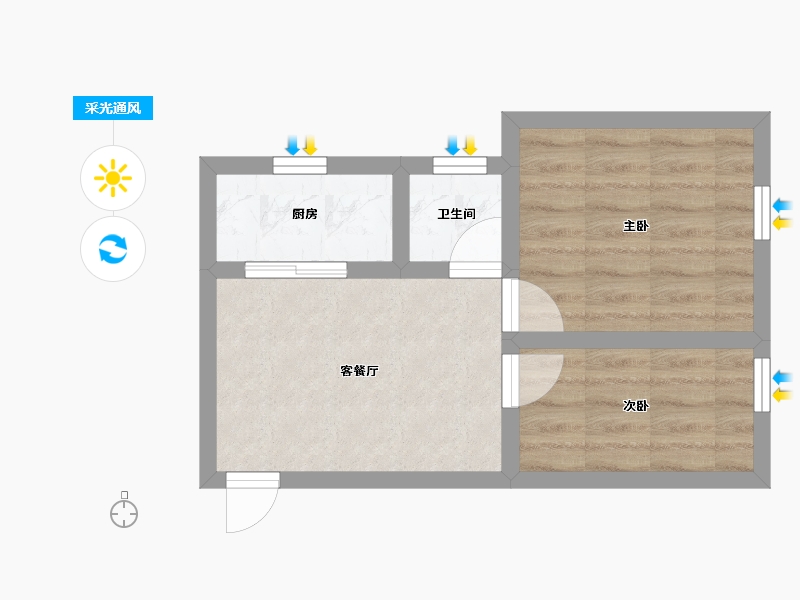 广东省-深圳市-新鹏苑-35.30-户型库-采光通风