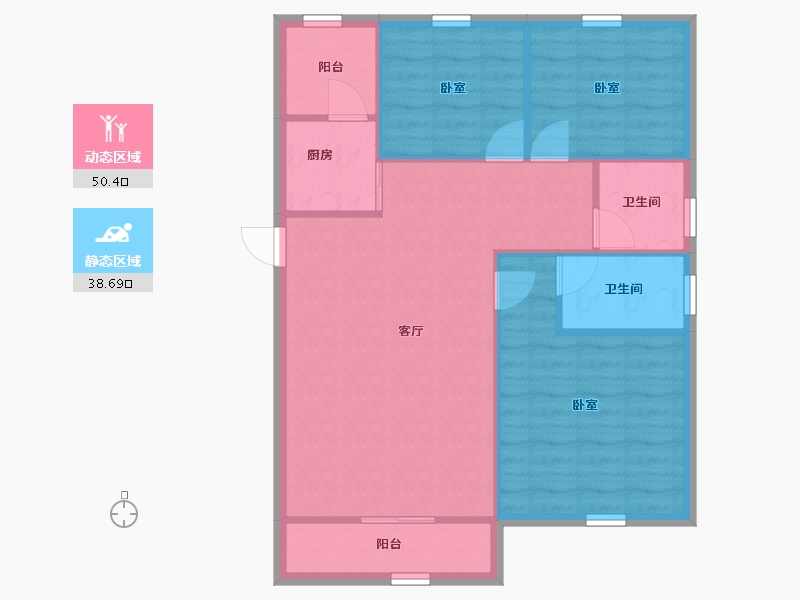 广东省-深圳市-万裕椰风海岸-81.30-户型库-动静分区