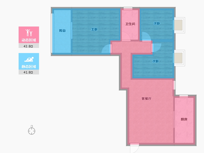 广东省-深圳市-汇宾广场-75.39-户型库-动静分区