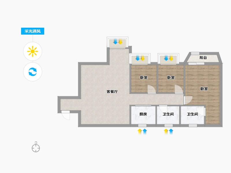 广东省-深圳市-海典居-75.42-户型库-采光通风