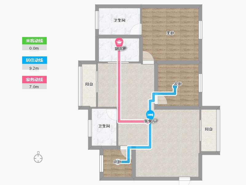 广东省-深圳市-愉康花园-85.53-户型库-动静线