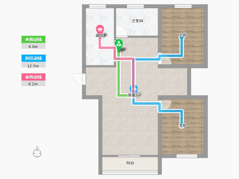 广东省-深圳市-金山花园-73.64-户型库-动静线