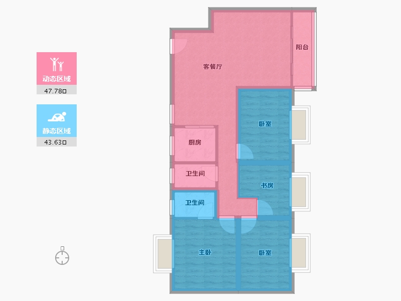 广东省-深圳市-东方半岛花园-81.01-户型库-动静分区