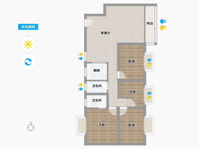 广东省-深圳市-东方半岛花园-81.01-户型库-采光通风