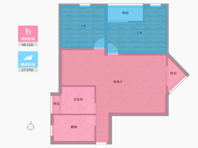 广东省-深圳市-岭下花园(公寓住宅)-68.18-户型库-动静分区