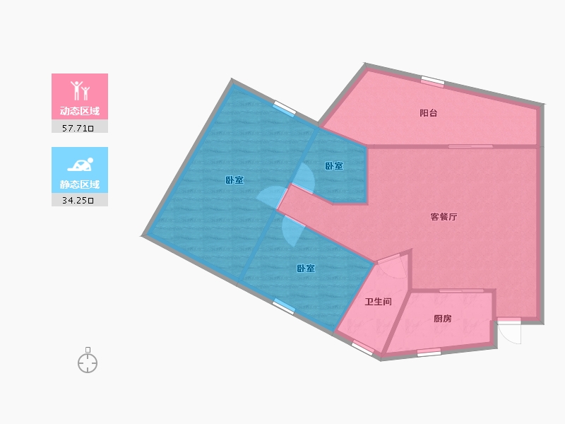 广东省-深圳市-云海天城-84.31-户型库-动静分区