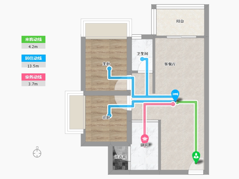 广东省-深圳市-万科金色领域-43.47-户型库-动静线