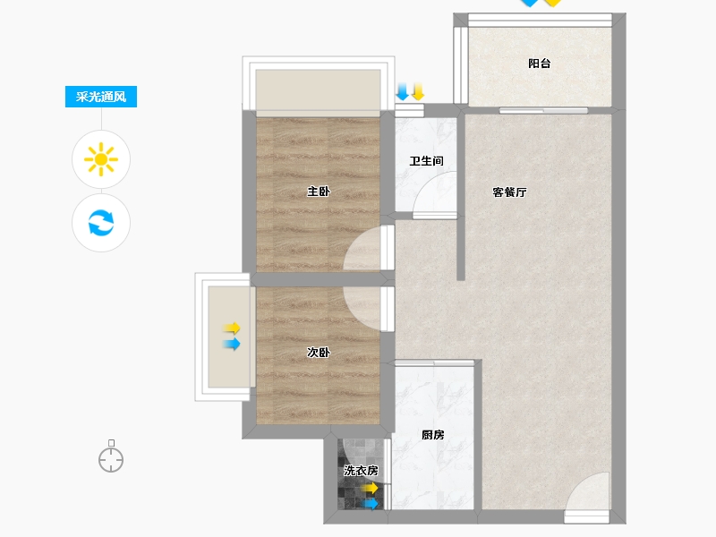 广东省-深圳市-万科金色领域-43.47-户型库-采光通风