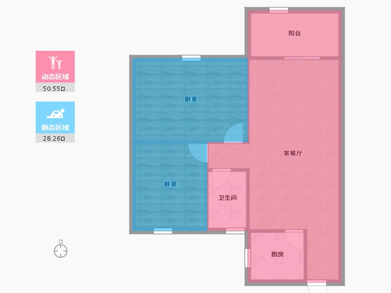 广东省-深圳市-南粤山庄-72.00-户型库-动静分区