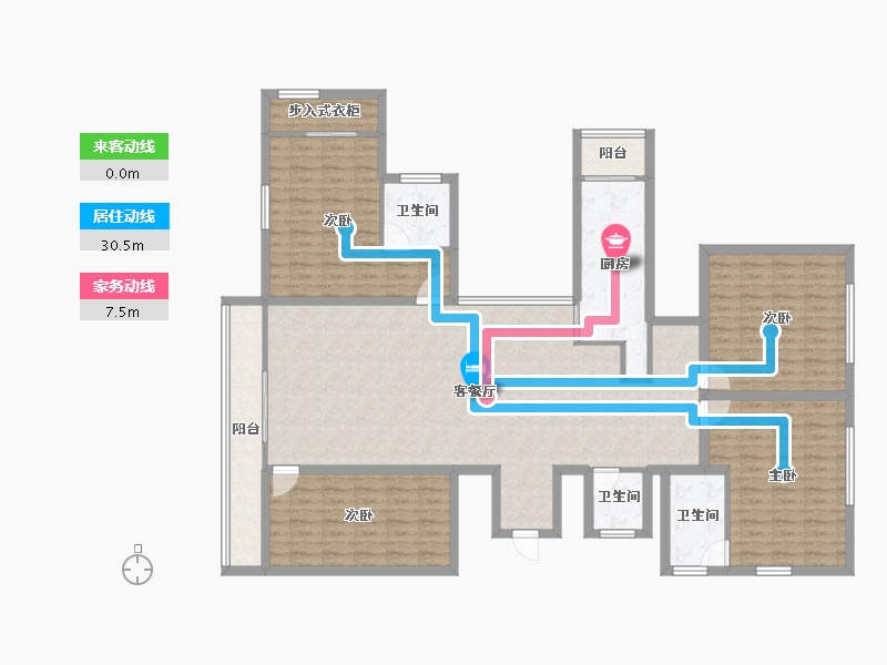 广东省-深圳市-十五峯花园-160.10-户型库-动静线