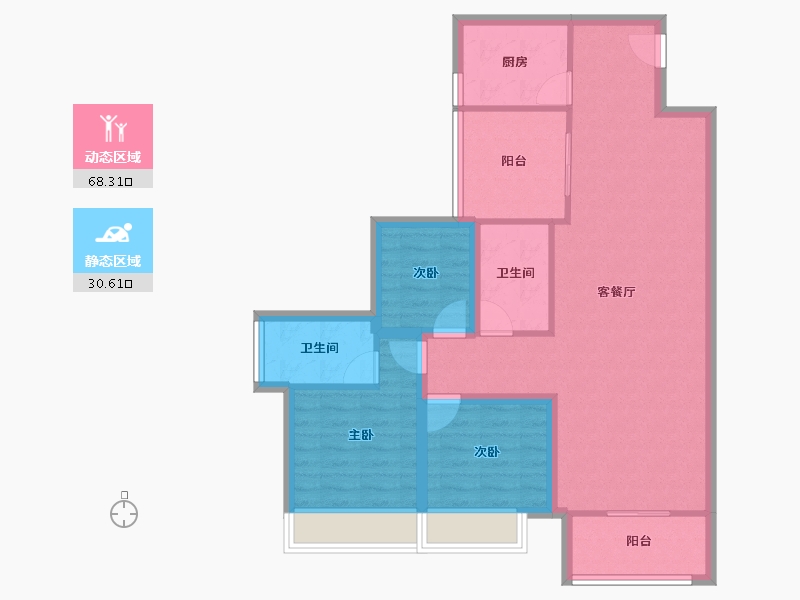 广东省-深圳市-全盛紫悦龙庭-88.58-户型库-动静分区