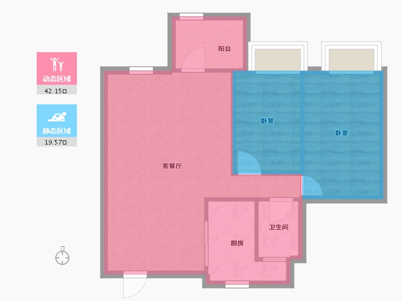 广东省-深圳市-海岸明珠-55.75-户型库-动静分区