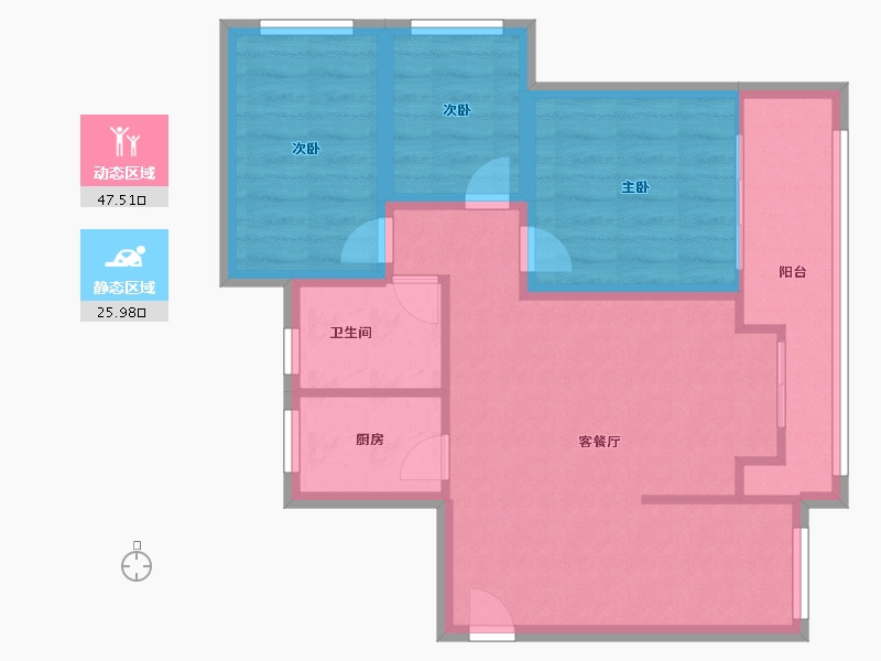 广东省-深圳市-西城丰和家园-65.15-户型库-动静分区