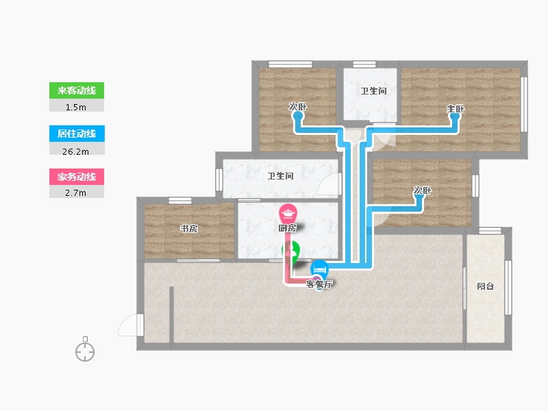 广东省-深圳市-中洲华府（一期）-97.86-户型库-动静线