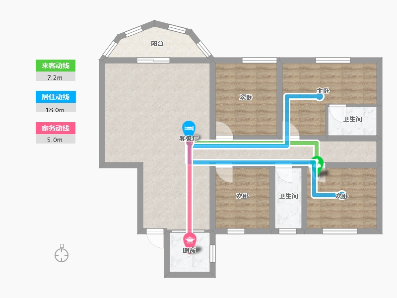 广东省-深圳市-雅然居花园-90.59-户型库-动静线