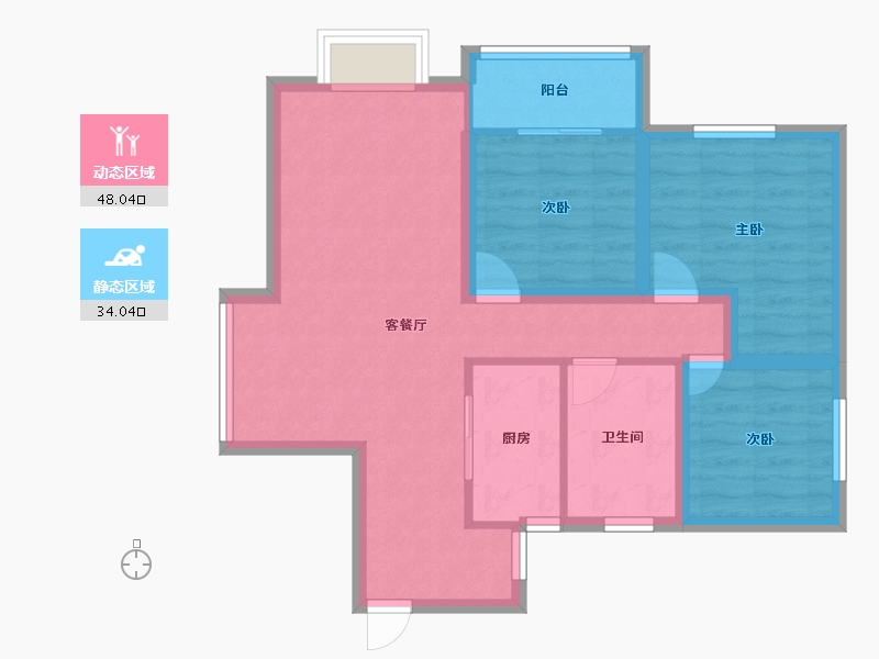 广东省-深圳市-合正汇一城-72.70-户型库-动静分区