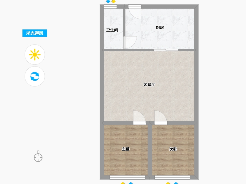 广东省-深圳市-永安商业城-56.14-户型库-采光通风