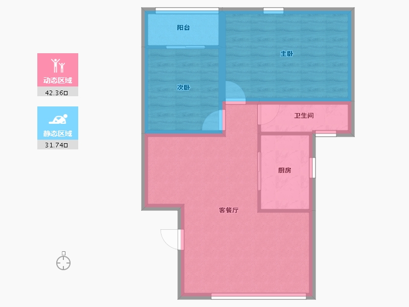 广东省-深圳市-金山花园-66.41-户型库-动静分区