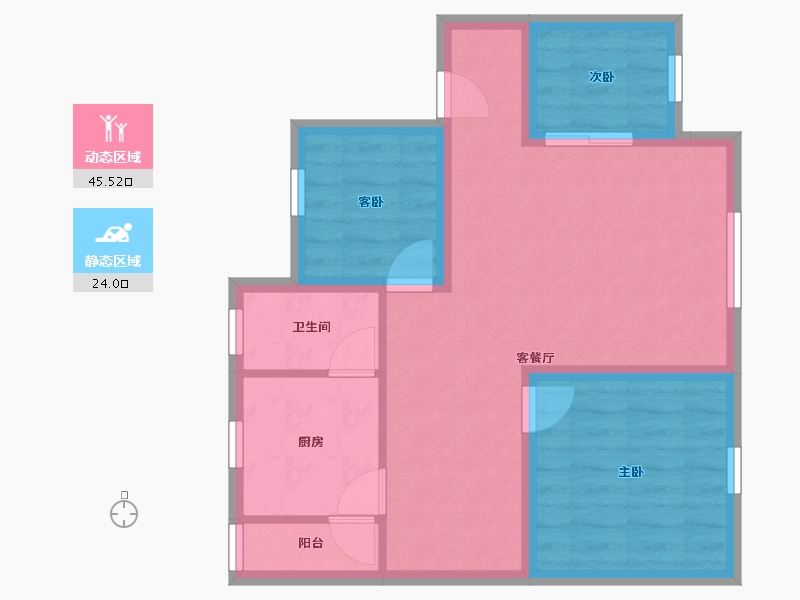 广东省-深圳市-南光花园-61.52-户型库-动静分区