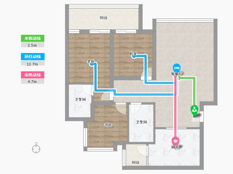 广东省-深圳市-中海怡瑞山居-76.00-户型库-动静线