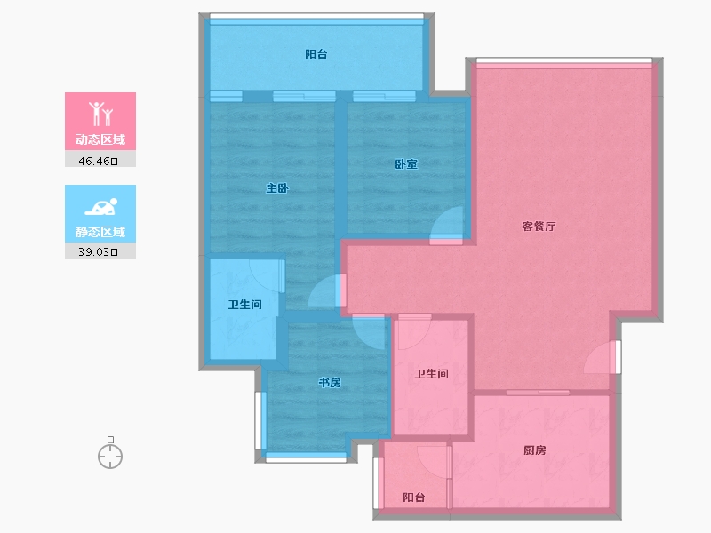 广东省-深圳市-中海怡瑞山居-76.00-户型库-动静分区