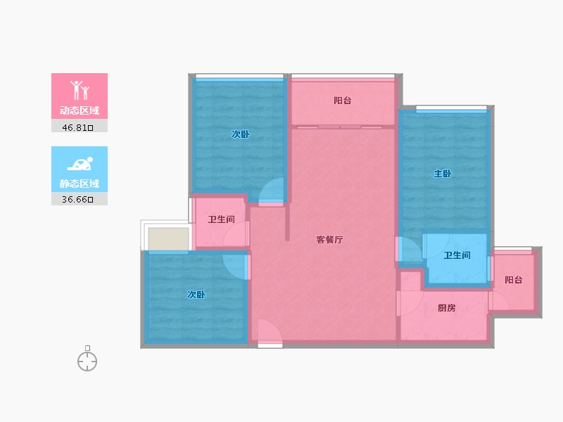 广东省-深圳市-华丰前海湾(一期)-73.68-户型库-动静分区