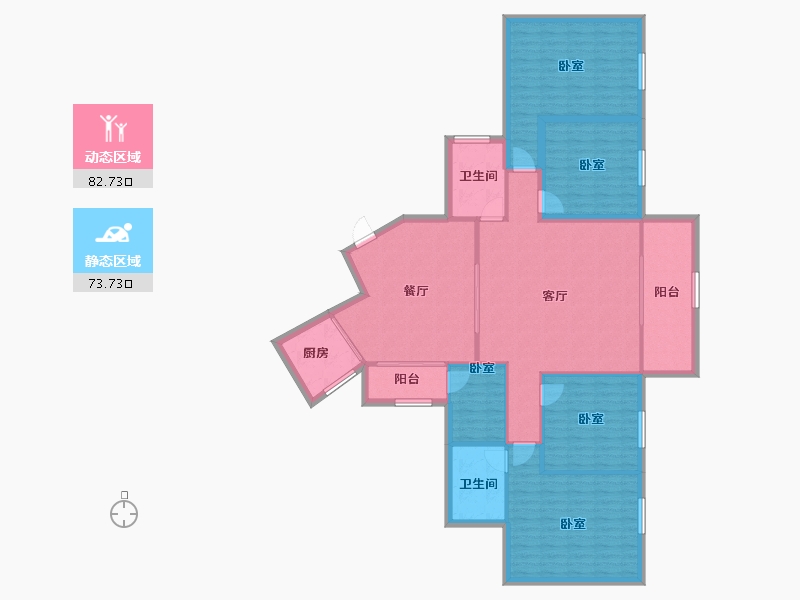 广东省-深圳市-恒丰理想居-142.71-户型库-动静分区