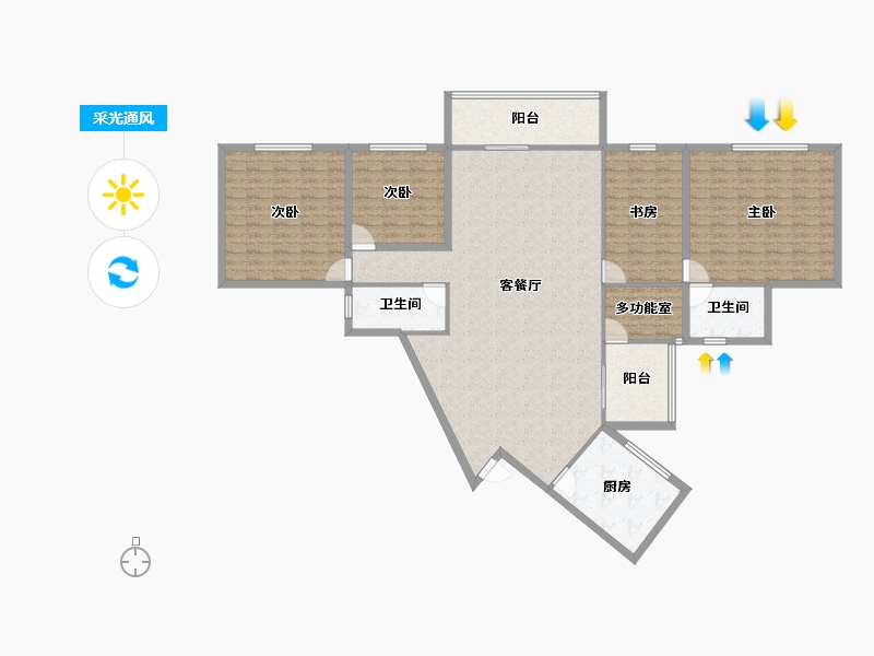 广东省-深圳市-恒丰理想居-163.76-户型库-采光通风