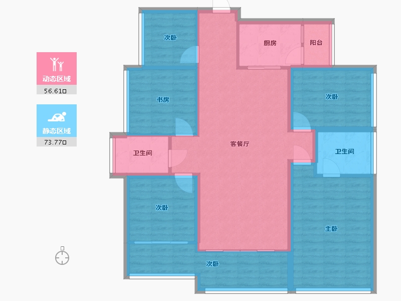 广东省-深圳市-佳华领汇广场-117.89-户型库-动静分区