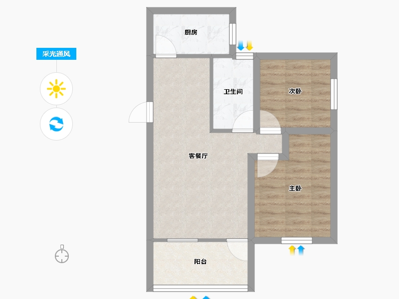 广东省-深圳市-雅涛花园-52.67-户型库-采光通风