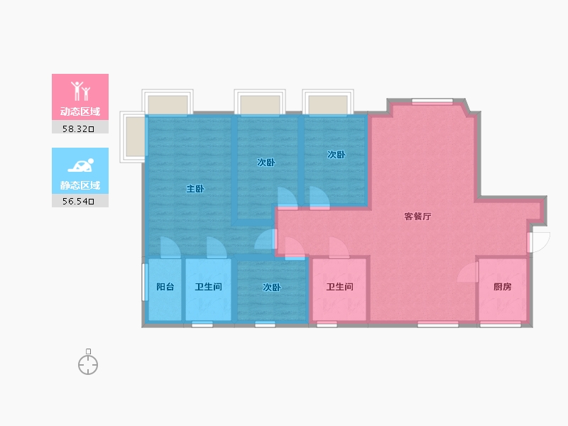 广东省-深圳市-东江豪苑-102.72-户型库-动静分区