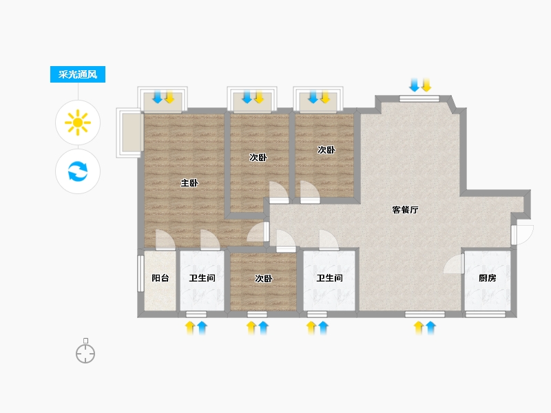 广东省-深圳市-东江豪苑-102.72-户型库-采光通风